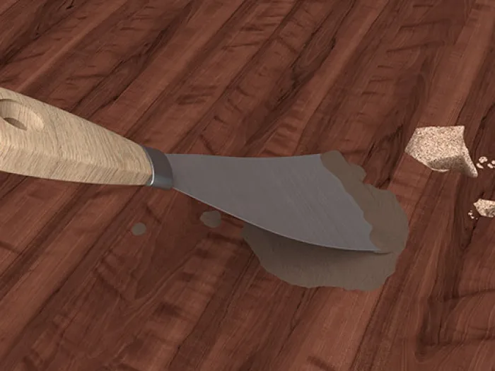 Filling of holes and cracks in wood